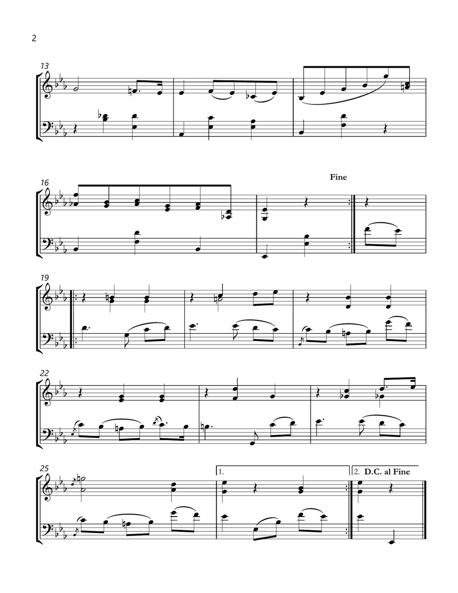 chopin b 133 waltz in e-flat major violin and cello sheet music String Duet scores gallery preview page 2