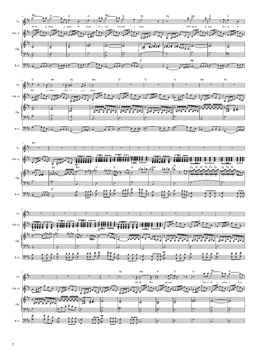 The House Of The Rising Sun A Cappella scores gallery preview page 2
