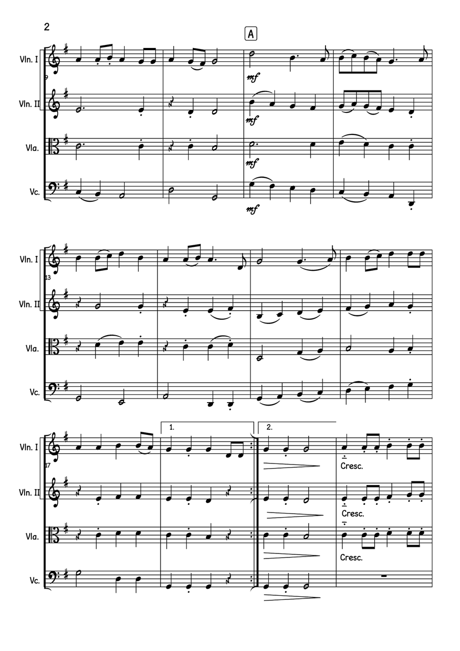 Simple Gifts Simple Gifts String Quartet scores gallery preview page 3