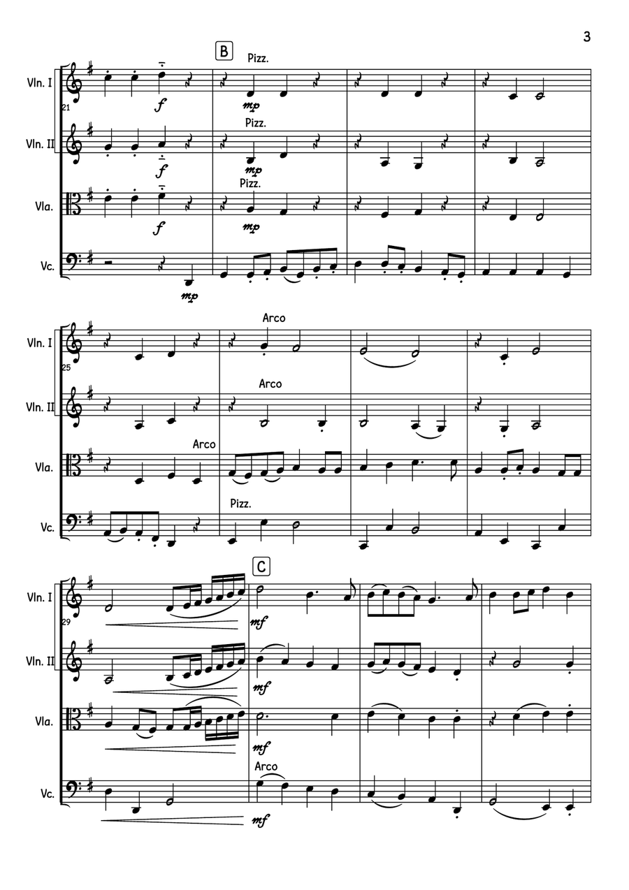 Simple Gifts Simple Gifts String Quartet scores gallery preview page 4