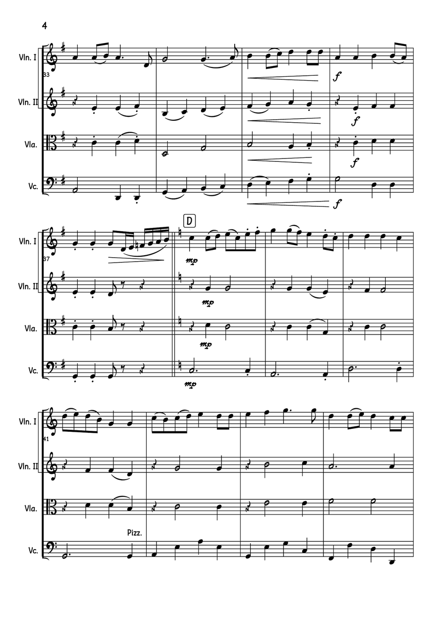 Simple Gifts Simple Gifts String Quartet scores gallery preview page 5