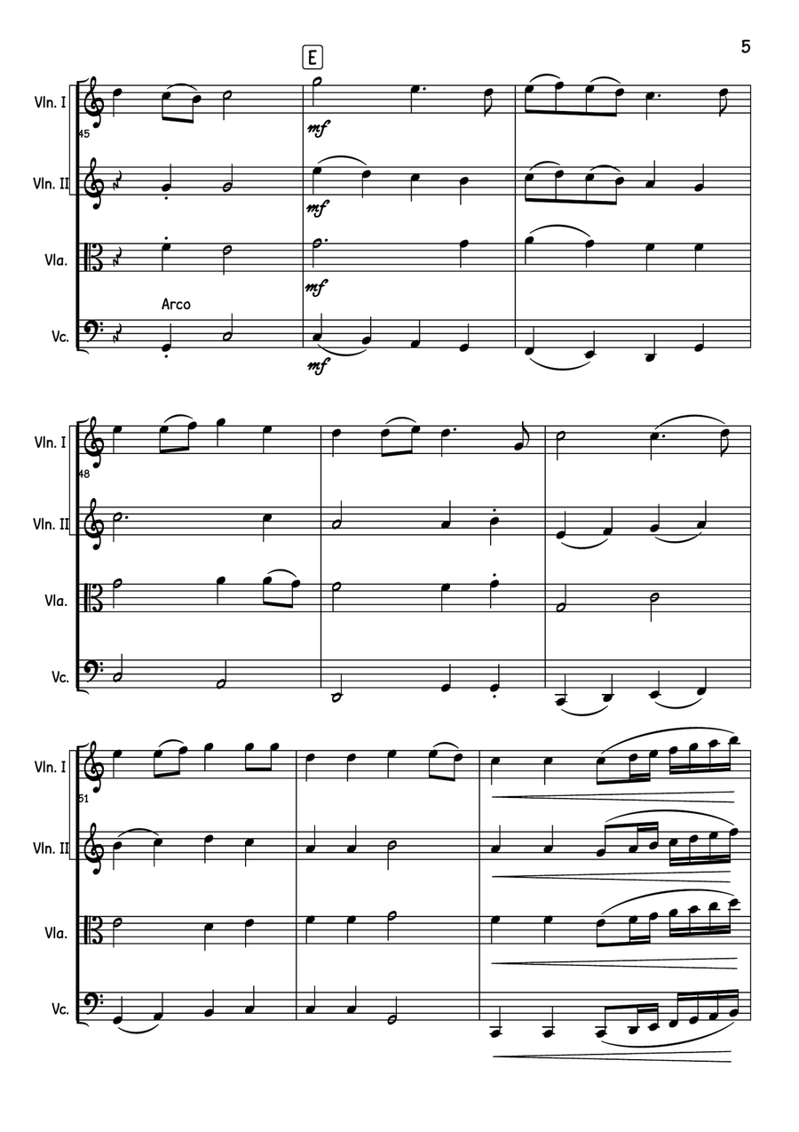 Simple Gifts Simple Gifts String Quartet scores gallery preview page 6