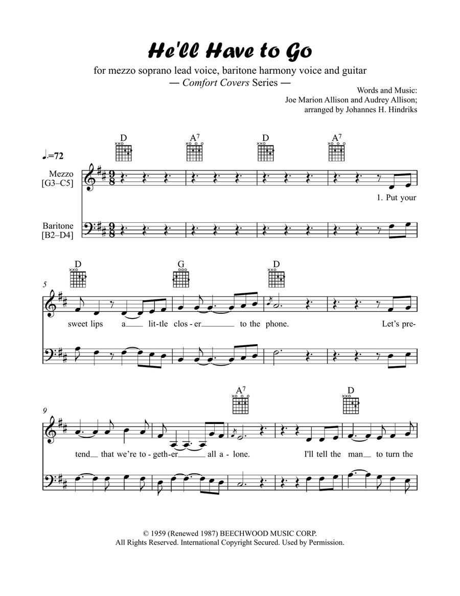He'll Have To Go Piano scores gallery preview page 2