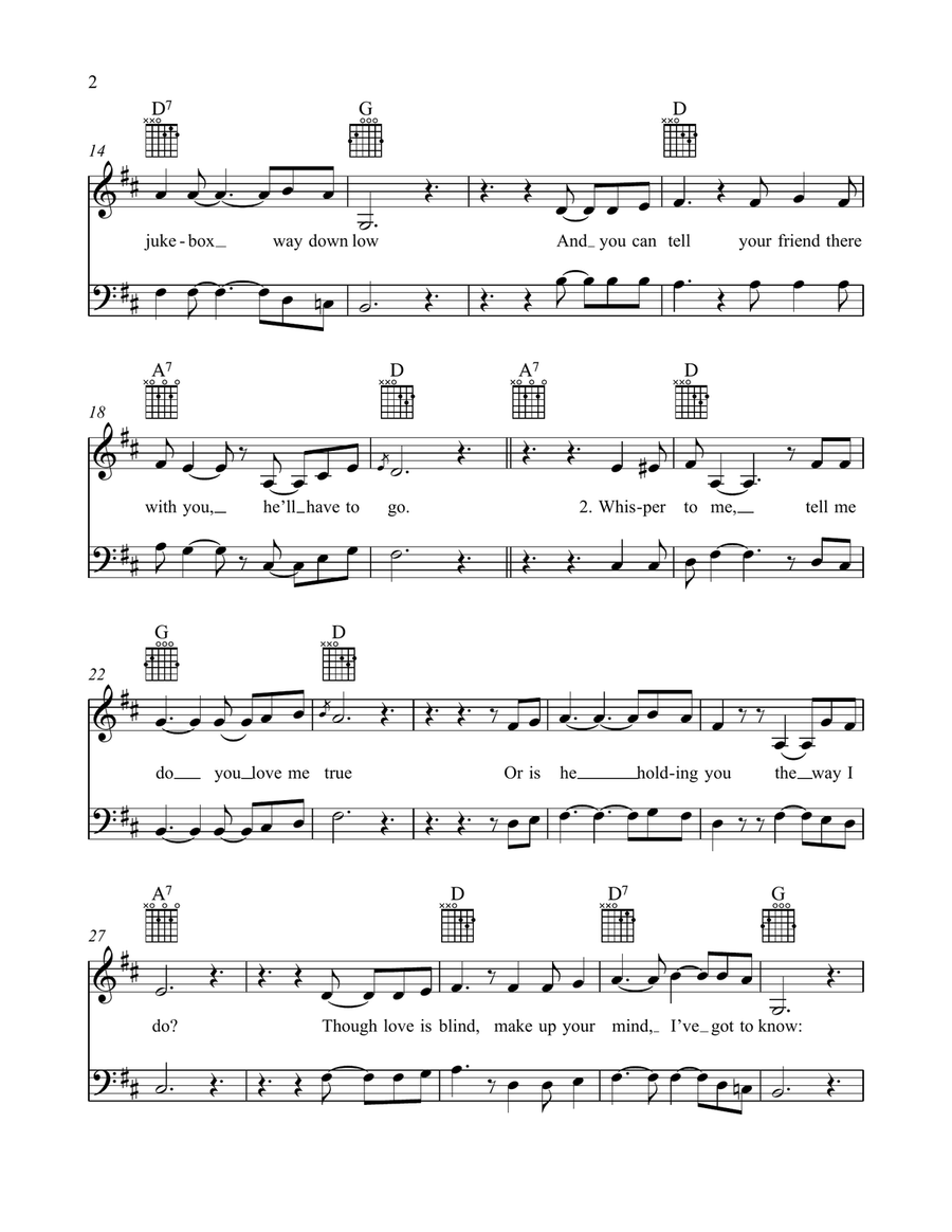 He'll Have To Go Piano scores gallery preview page 3