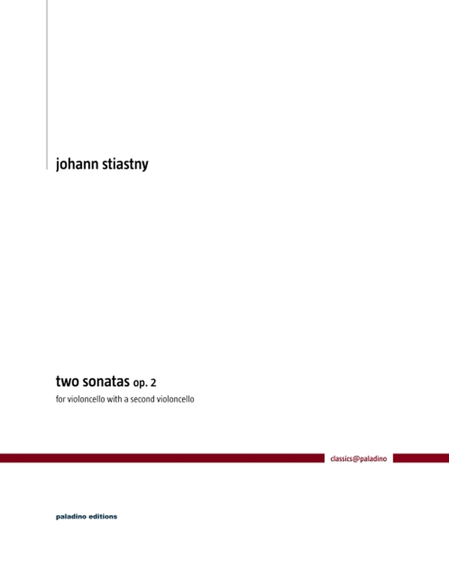 Two Sonatas op. 2 Two Sonatas op. 2 Cello scores gallery preview page 1