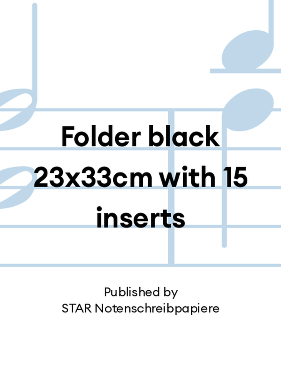Folder black 23x33cm with 15 inserts Folders & Binders scores gallery preview page 1