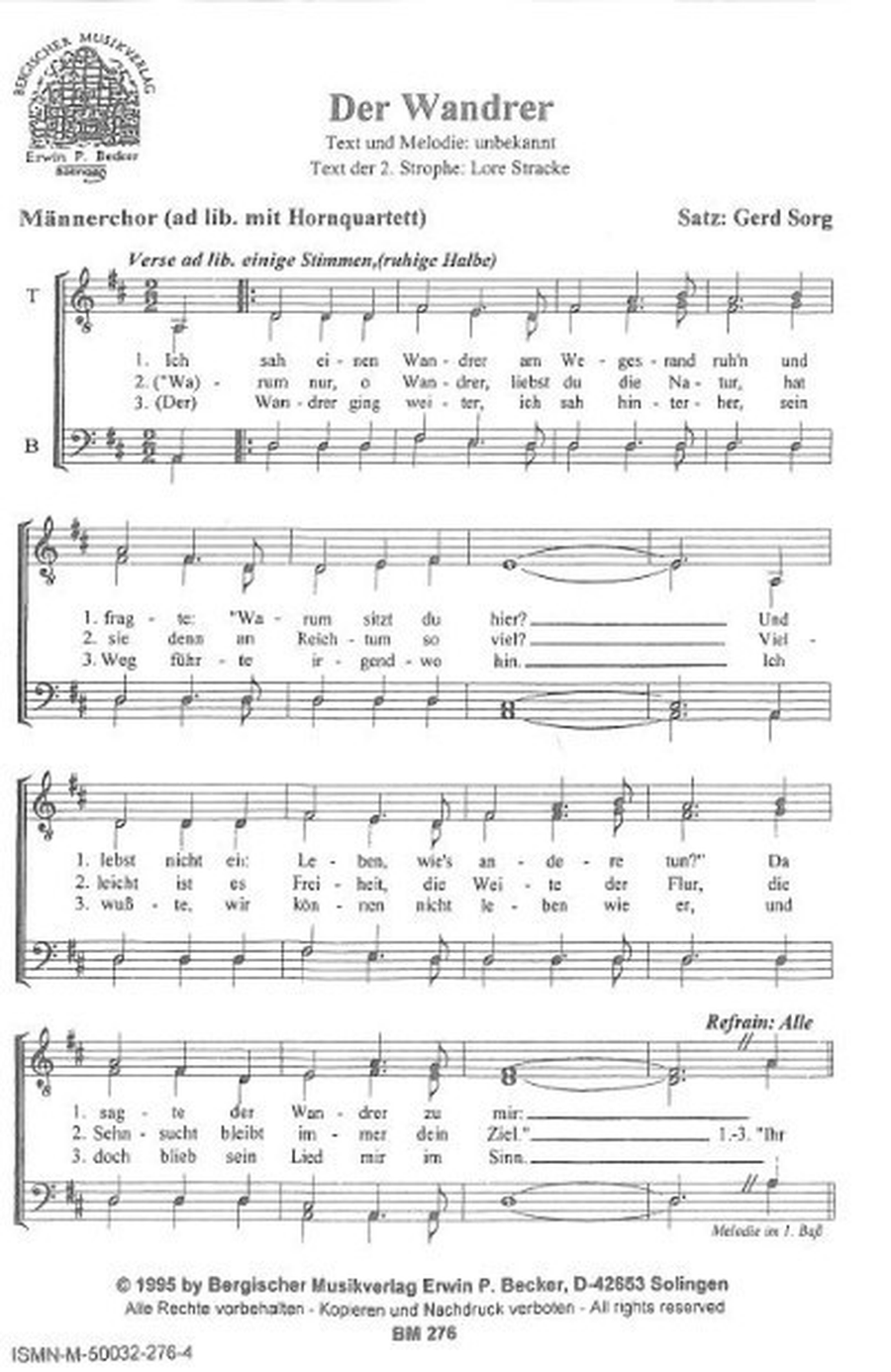Der Wandrer Der Wandrer TTBB scores gallery preview page 1