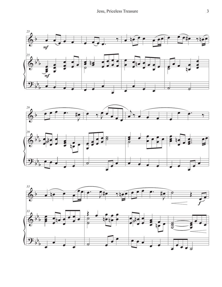 Jesu, Priceless Treasure (Trumpet-Piano) Trumpet Solo scores gallery preview page 3