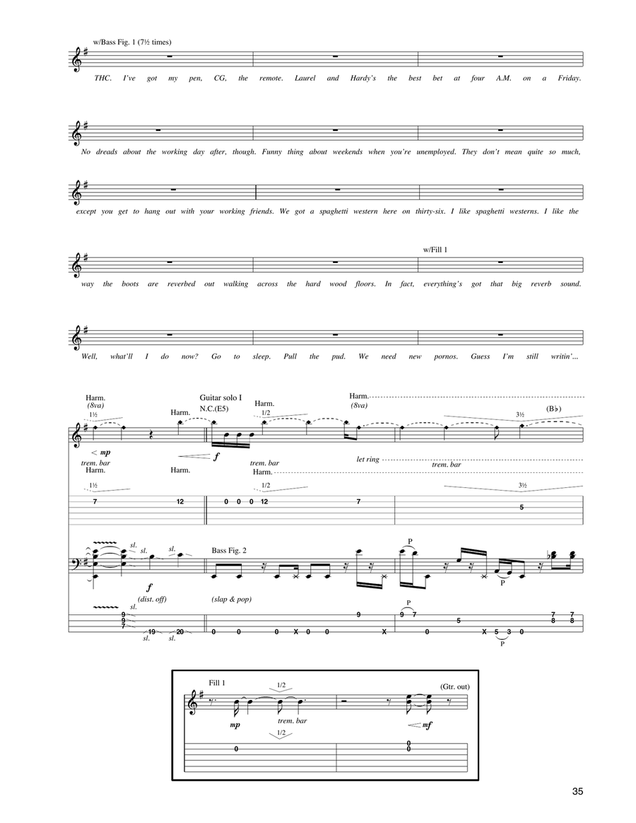 Spegetti Western Spegetti Western Guitar Tablature scores gallery preview page 3