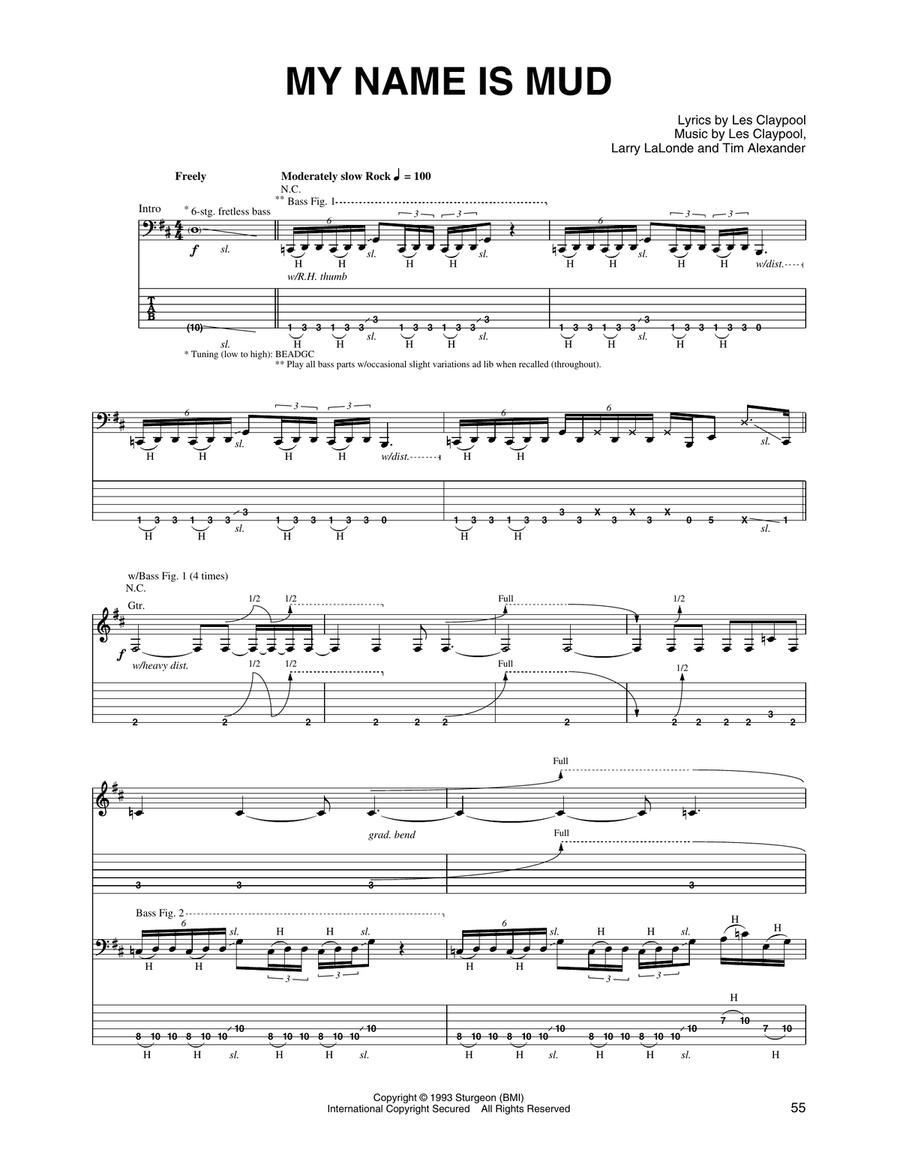 My Name Is Mud My Name Is Mud Electric Guitar scores gallery preview page 1