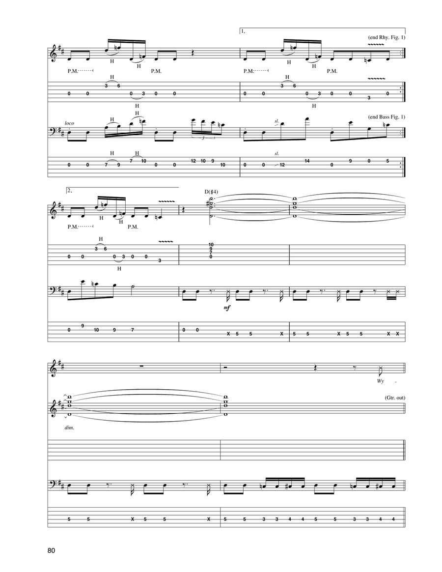 Wynona's Big Brown Beaver Guitar Tablature scores gallery preview page 3
