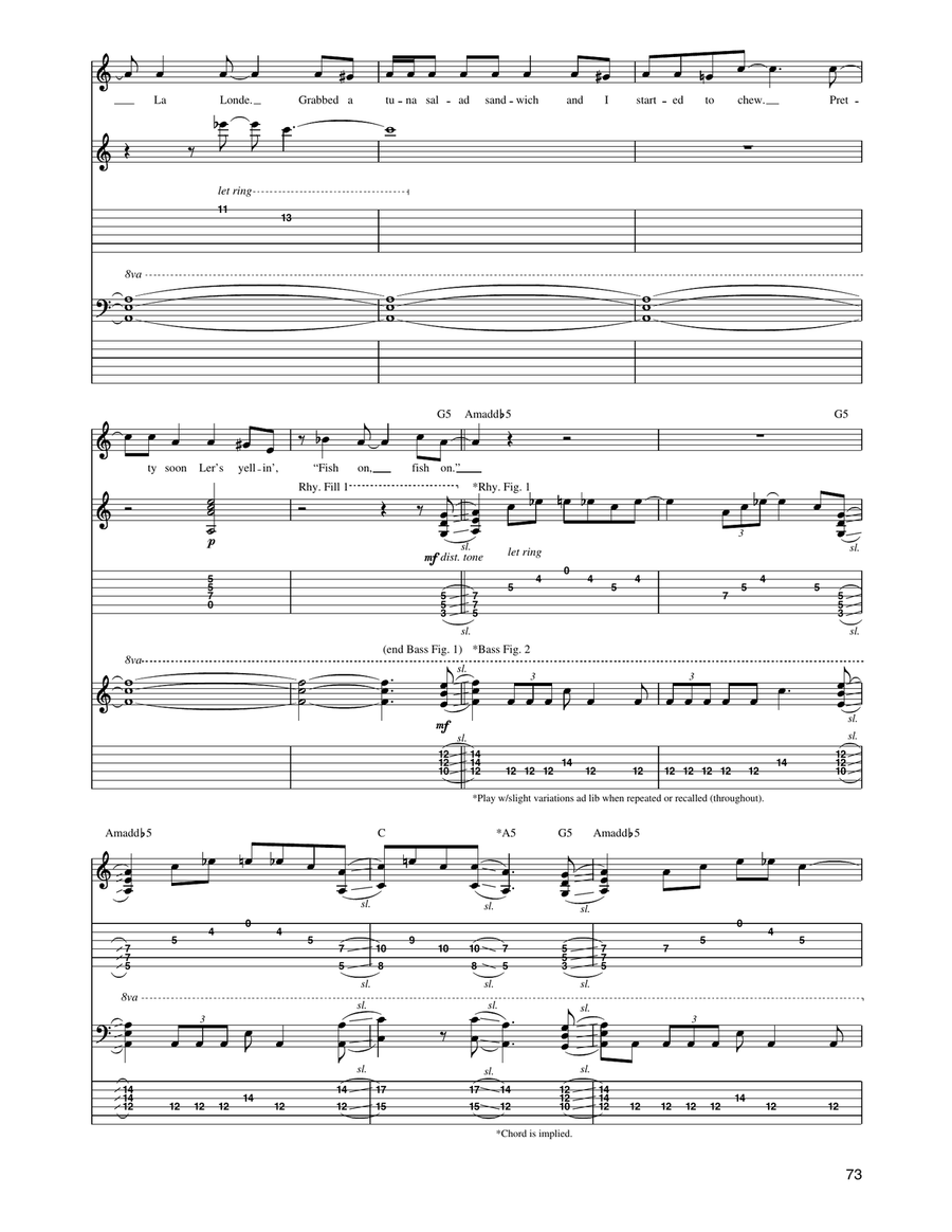 Fish On (Fisherman Chronicles, Chapter 2) Electric Guitar scores gallery preview page 3