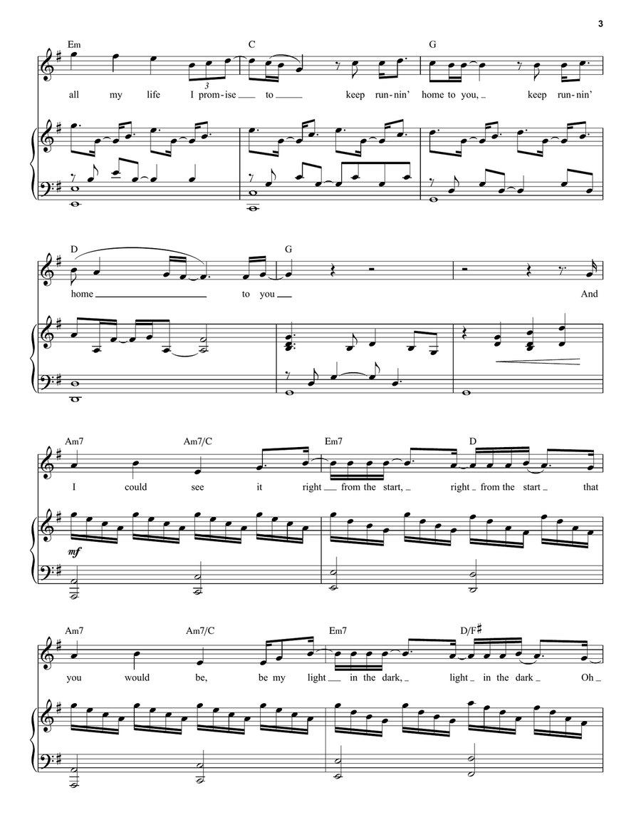 Runnin' Home To You (from The Flash) Voice scores gallery preview page 3