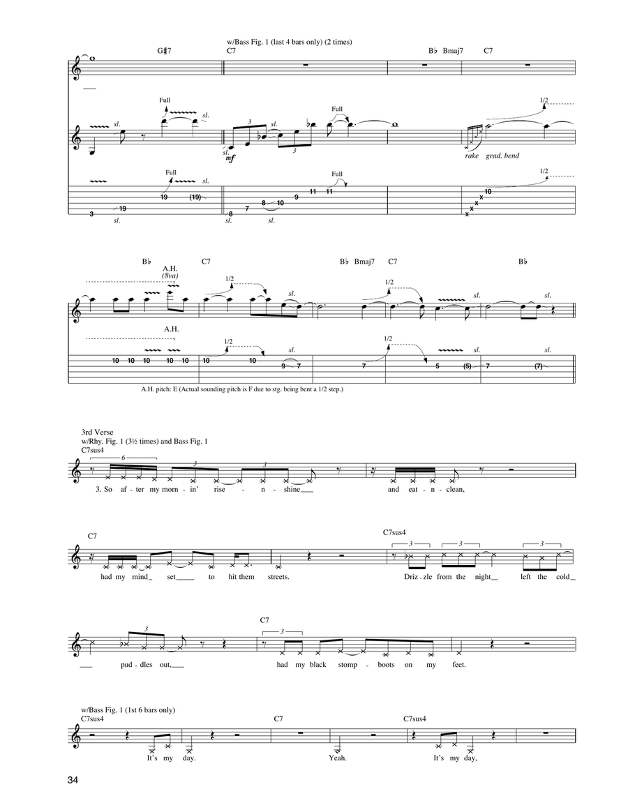 Ground Hog's Day Ground Hog's Day Guitar Tablature scores gallery preview page 4