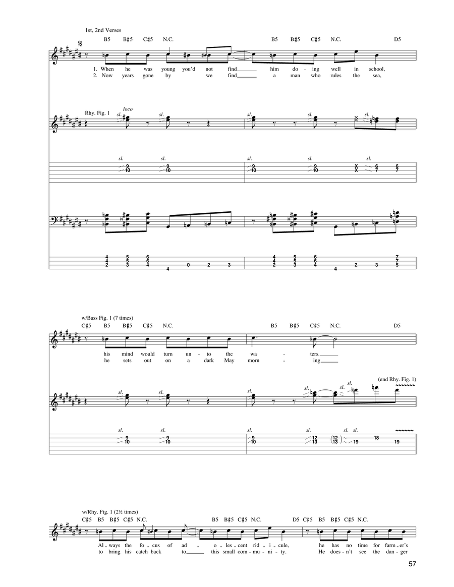 John The Fisherman John The Fisherman Guitar Tablature scores gallery preview page 3