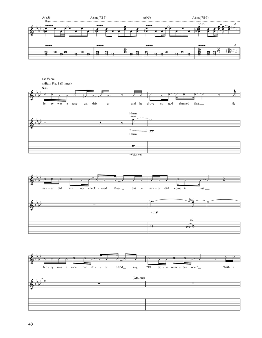 Jerry Was A Race Car Driver Electric Guitar scores gallery preview page 2