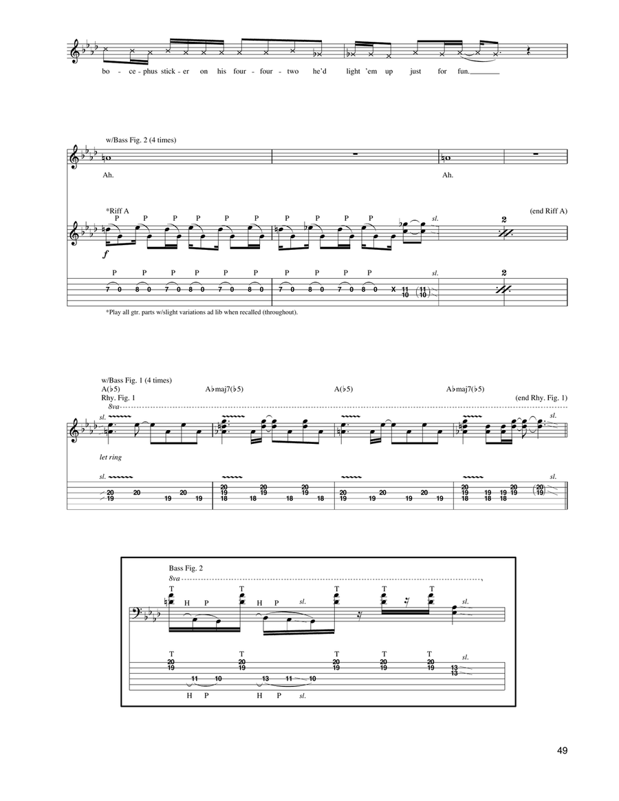 Jerry Was A Race Car Driver Electric Guitar scores gallery preview page 3
