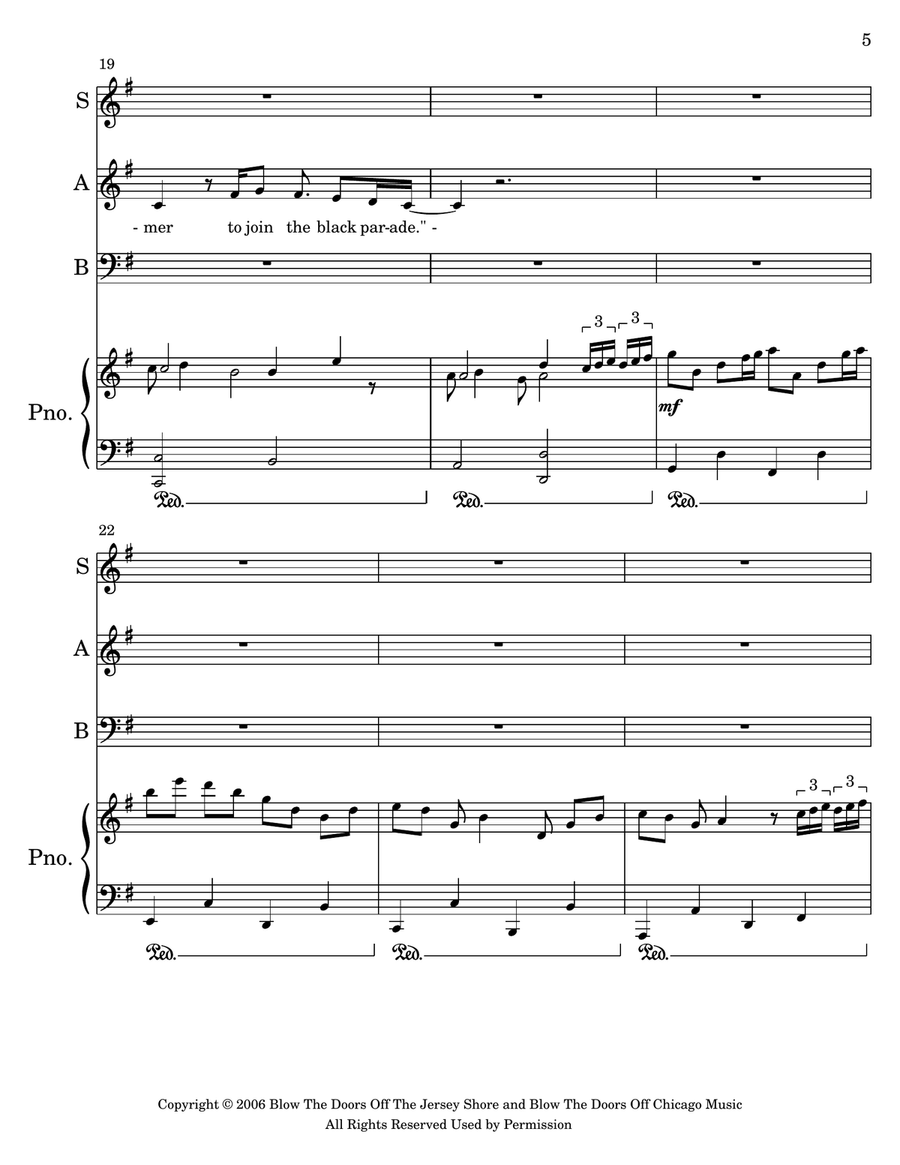 Welcome To The Black Parade 3-Part scores gallery preview page 5