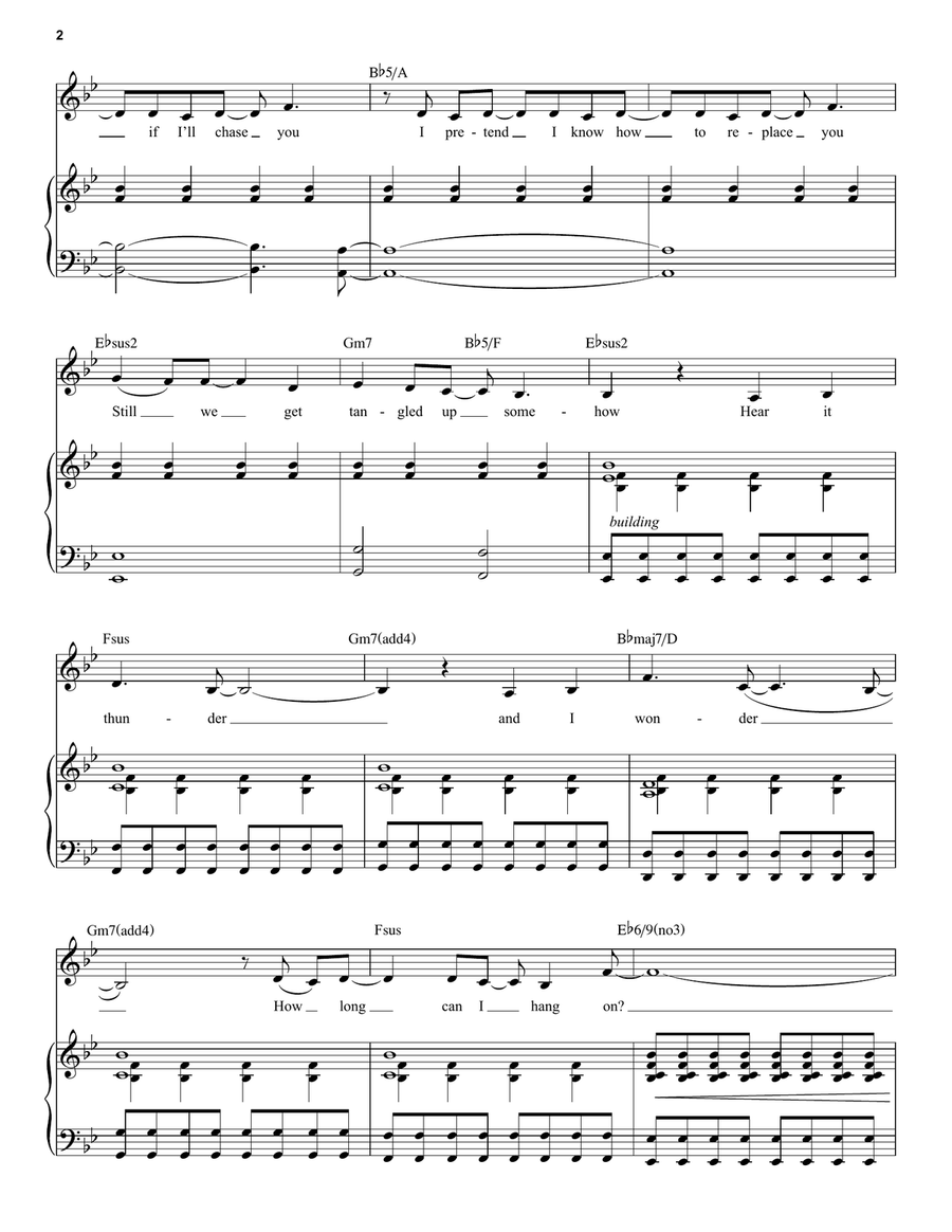 Caught In The Storm (from Smash) Voice scores gallery preview page 2
