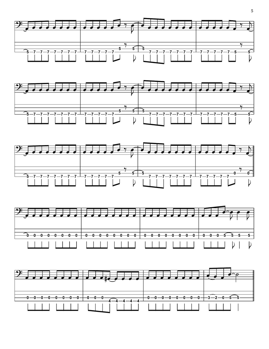 Stand Up And Shout Stand Up And Shout Bass Guitar scores gallery preview page 5