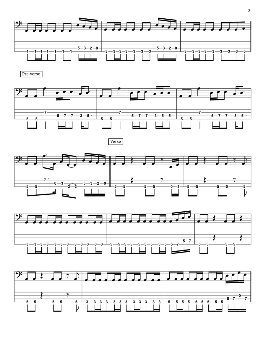 The Last In Line The Last In Line Bass Guitar scores gallery preview page 3