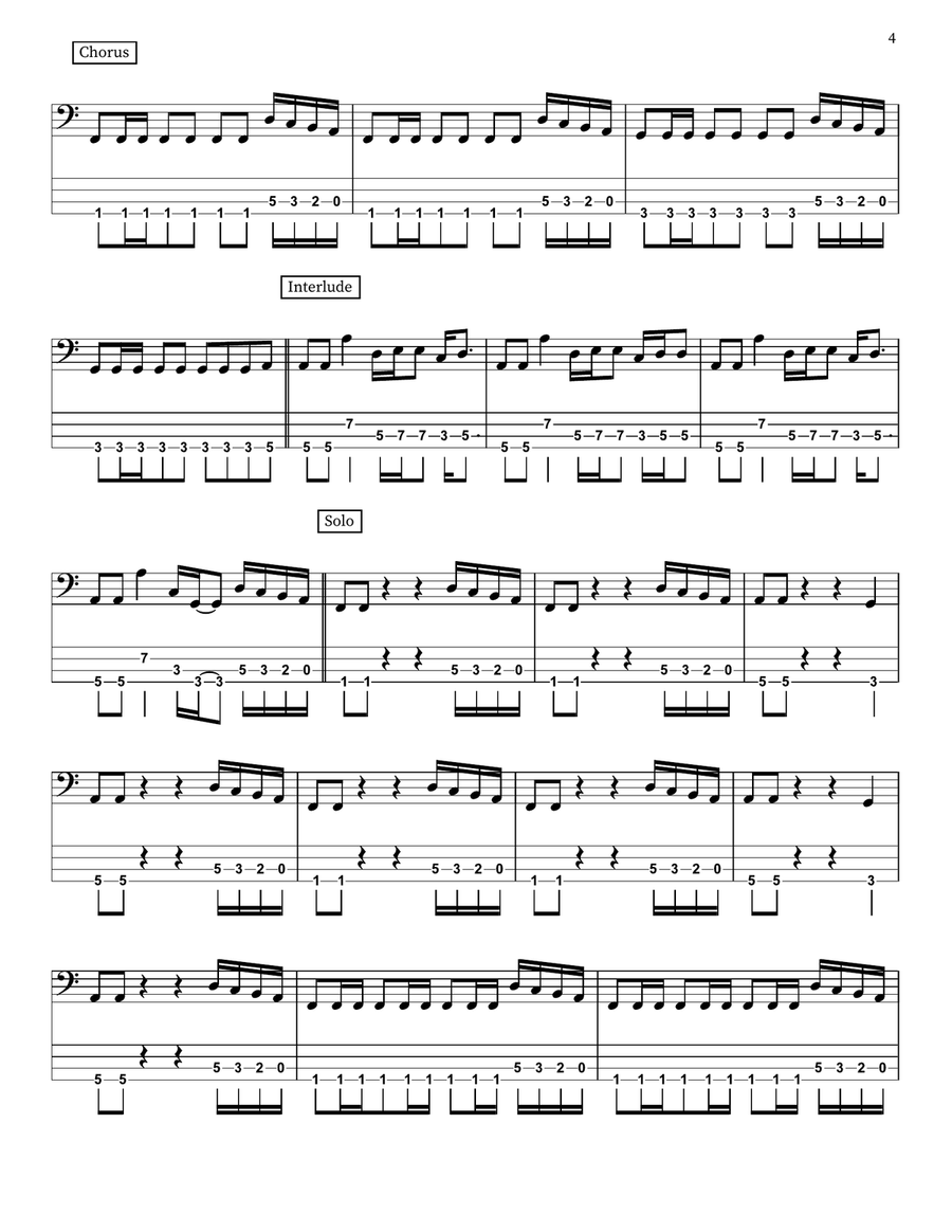 The Last In Line The Last In Line Bass Guitar scores gallery preview page 4