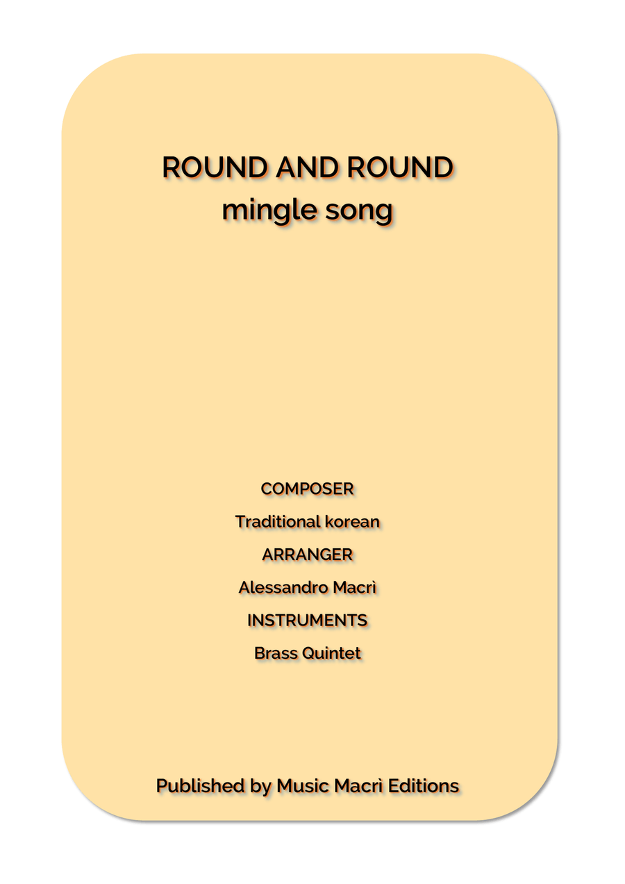 ROUND AND ROUND mingle game song Brass Quintet scores gallery preview page 1