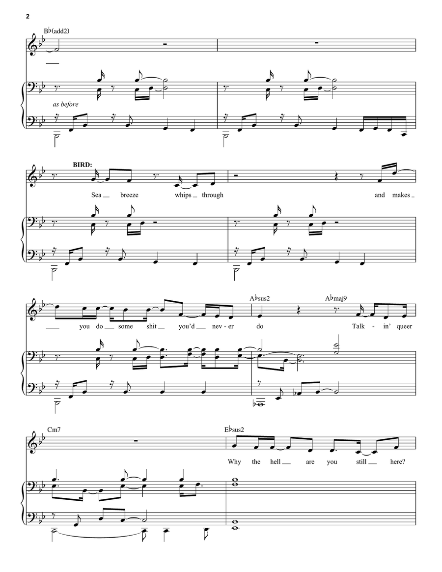 First Date/Last Night (from Dogfight) Voice scores gallery preview page 2
