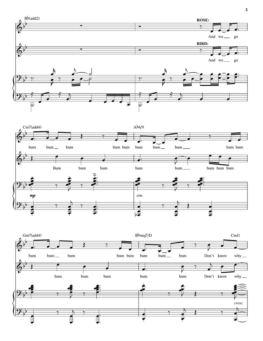 First Date/Last Night (from Dogfight) Voice scores gallery preview page 3