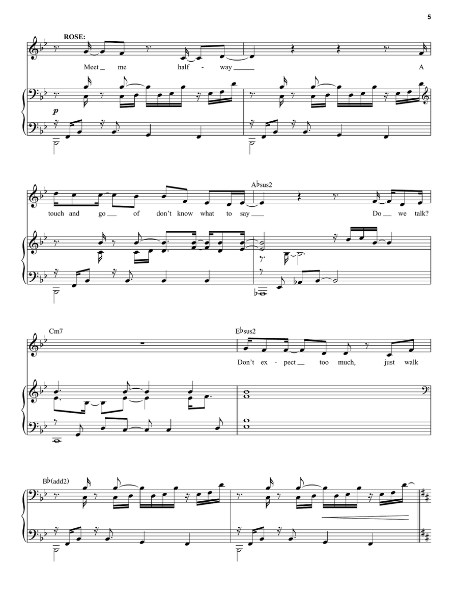 First Date/Last Night (from Dogfight) Voice scores gallery preview page 5