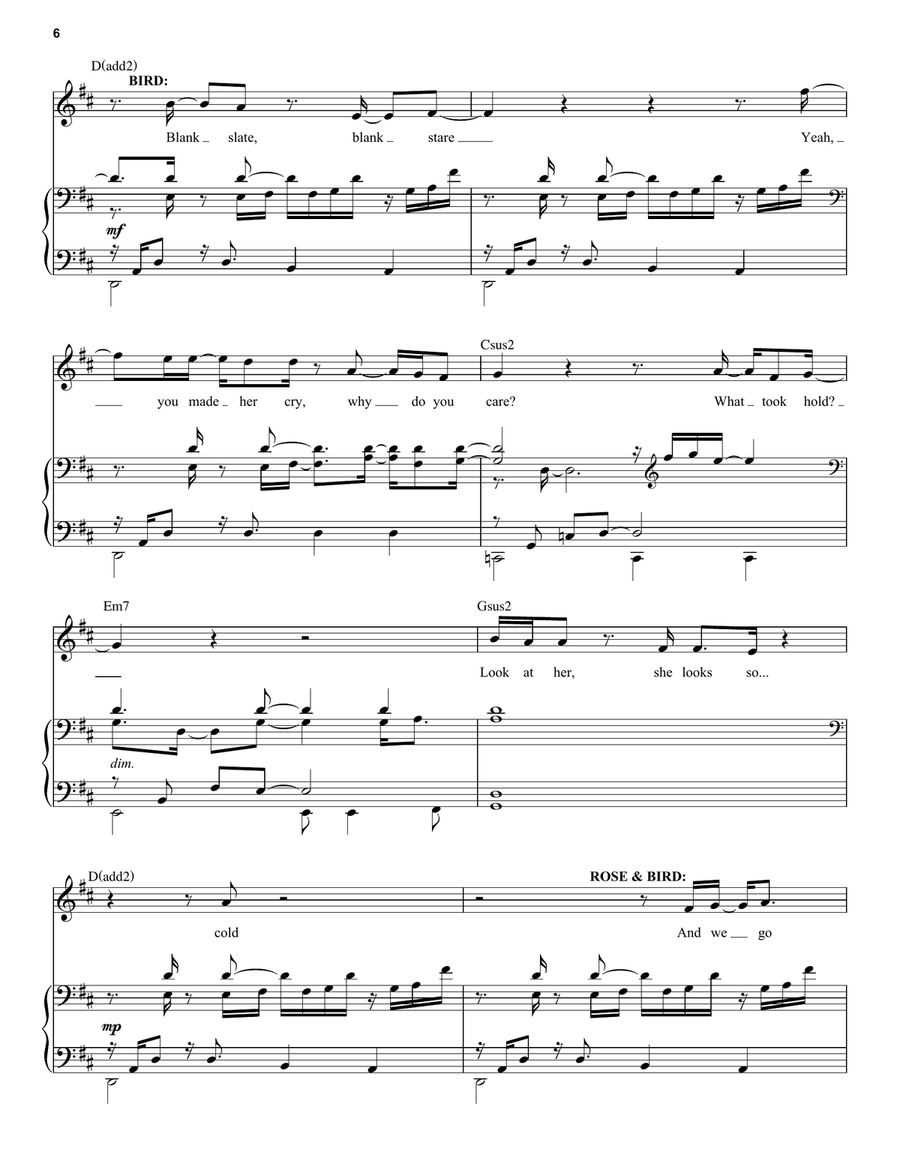 First Date/Last Night (from Dogfight) Voice scores gallery preview page 6