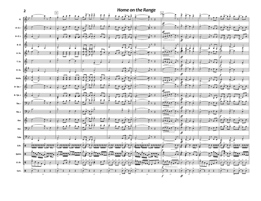 Home On the Range Home On the Range Marching Band scores gallery preview page 2