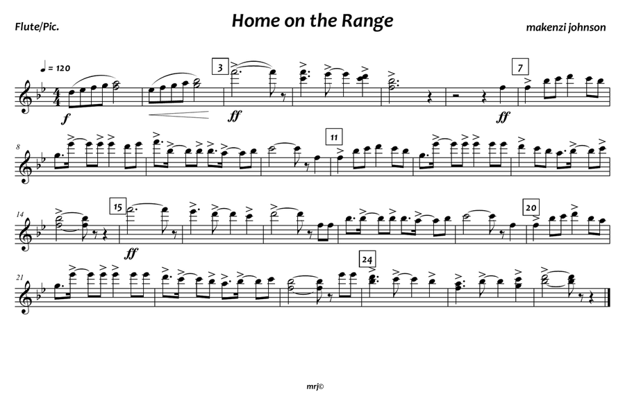 Home On the Range Home On the Range Marching Band scores gallery preview page 4