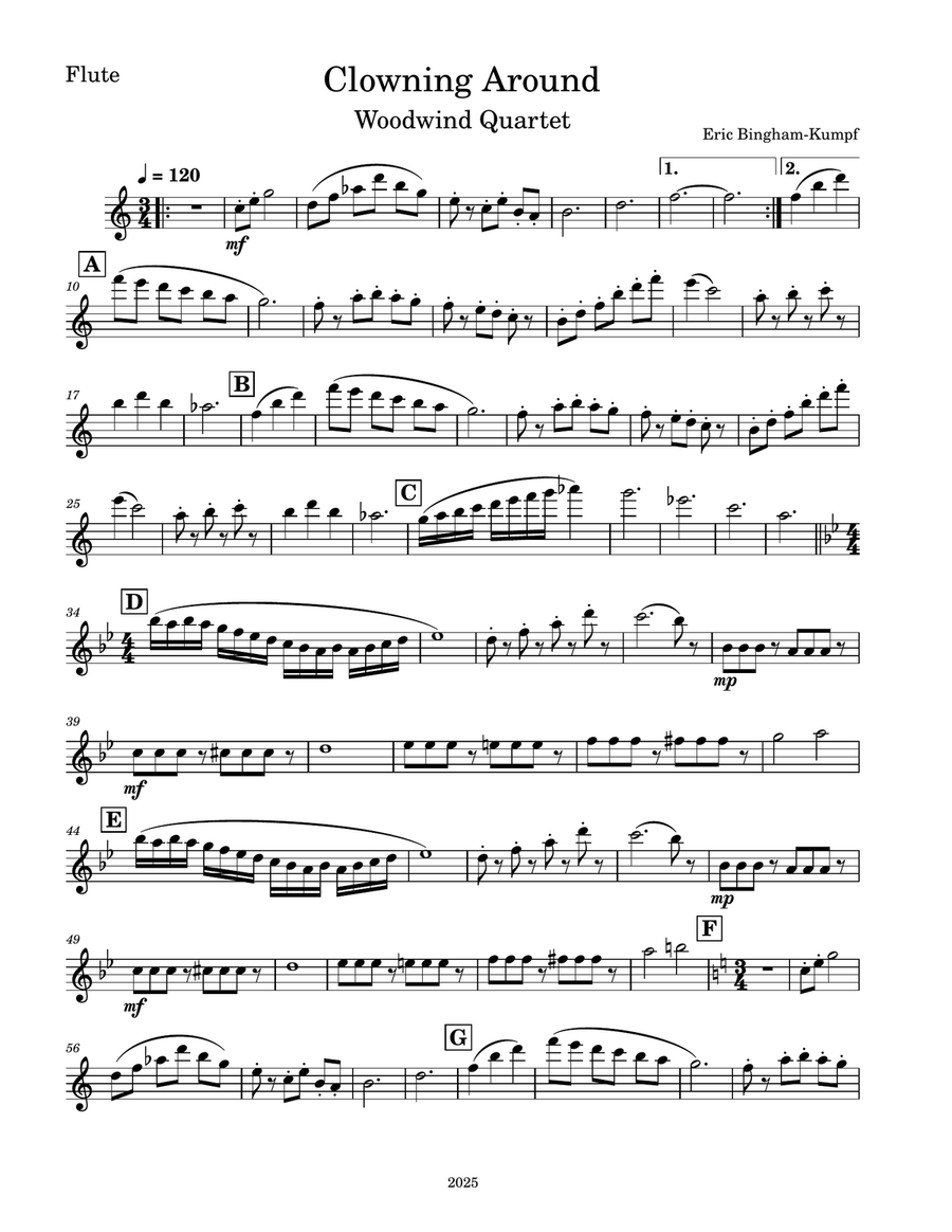 Clowning Around Clowning Around Woodwind Quartet scores gallery preview page 5
