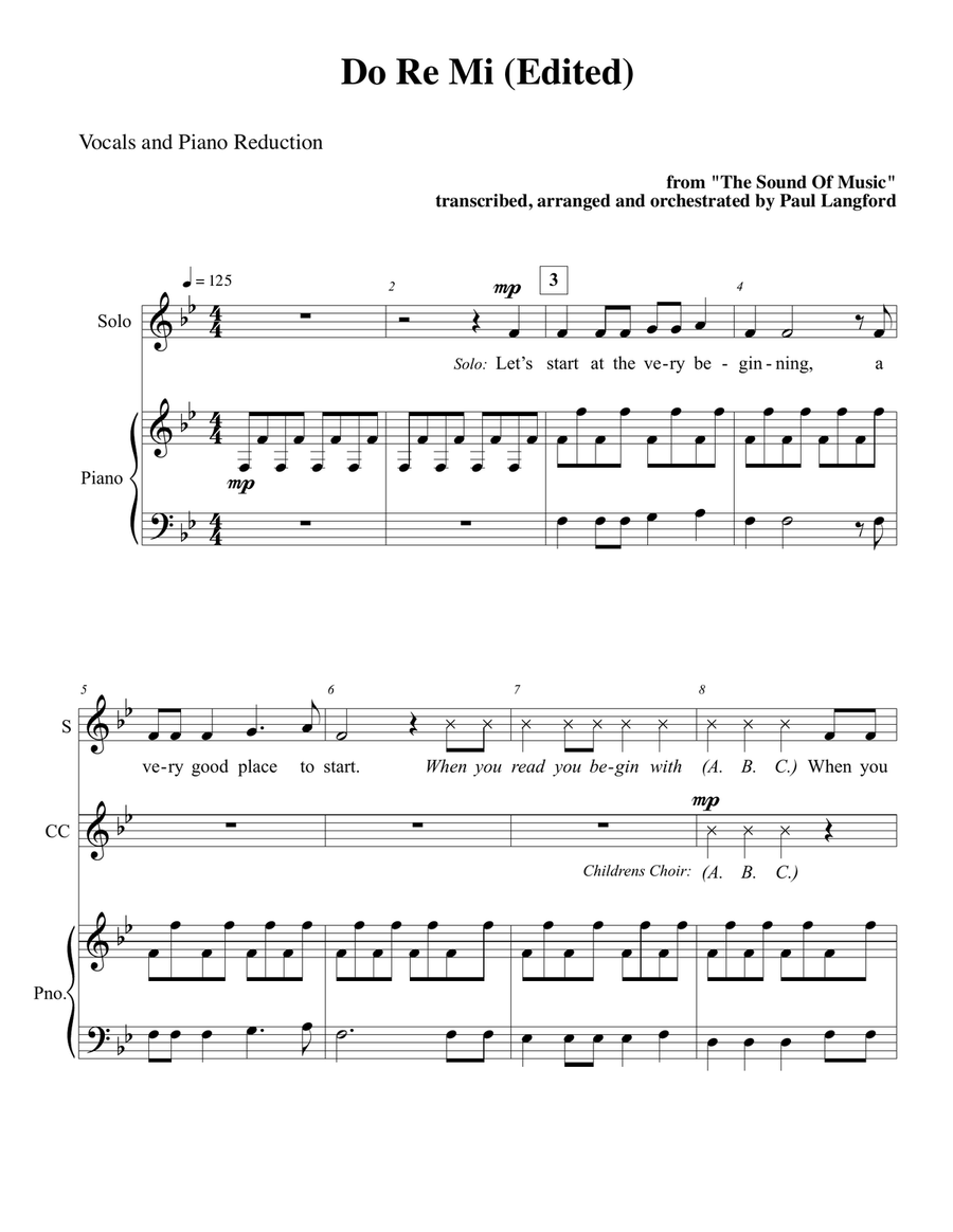 Do-Re-Mi Do-Re-Mi 3-Part scores gallery preview page 1