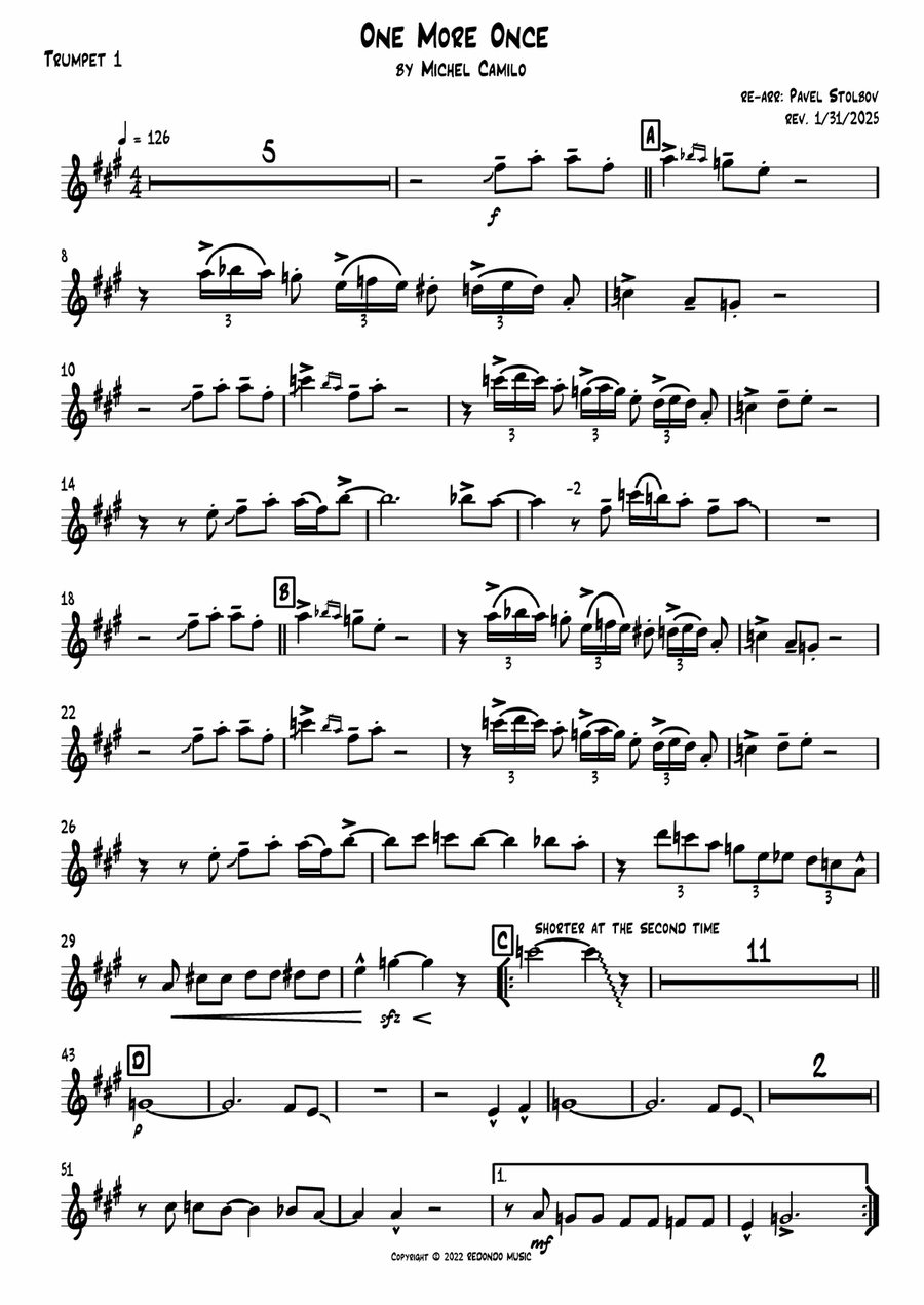 One More Once One More Once Jazz Ensemble scores gallery preview page 1