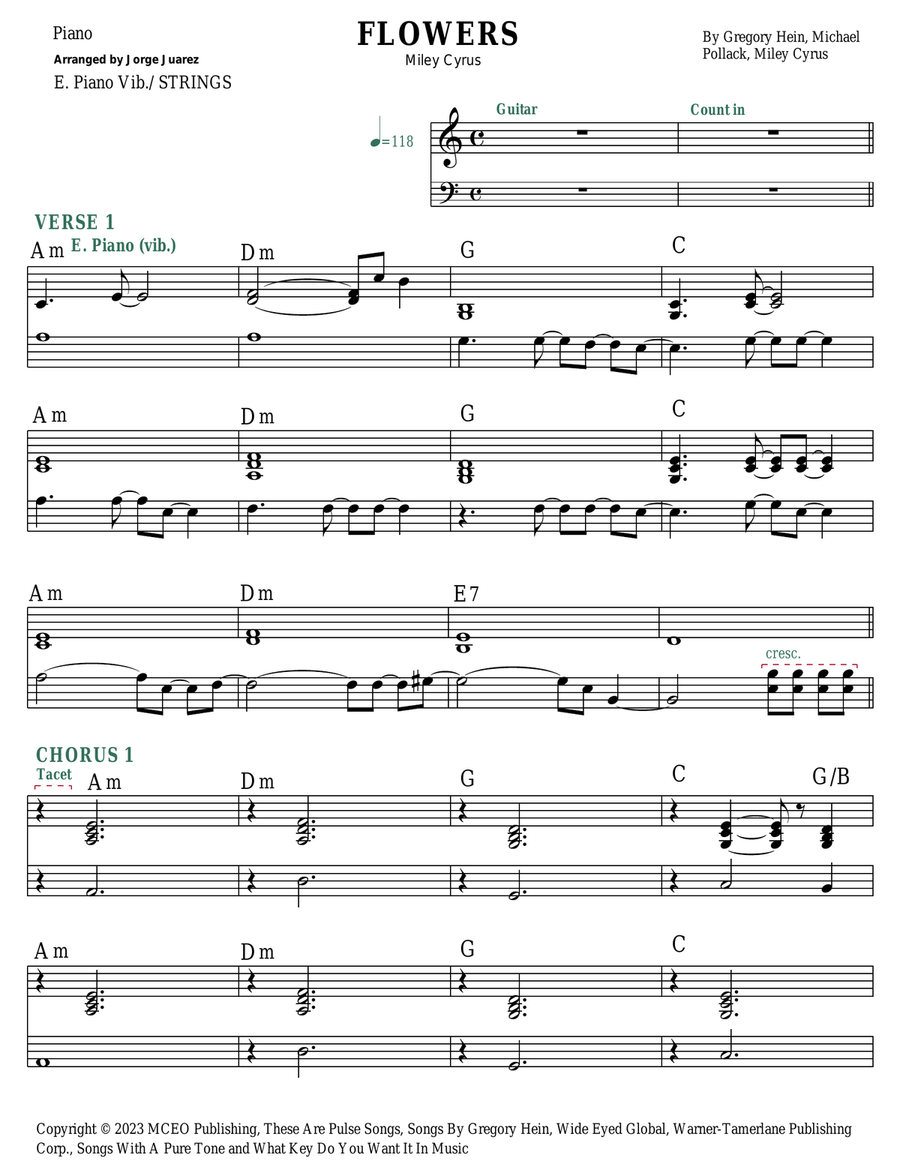 Flowers Flowers Small Ensemble scores gallery preview page 1