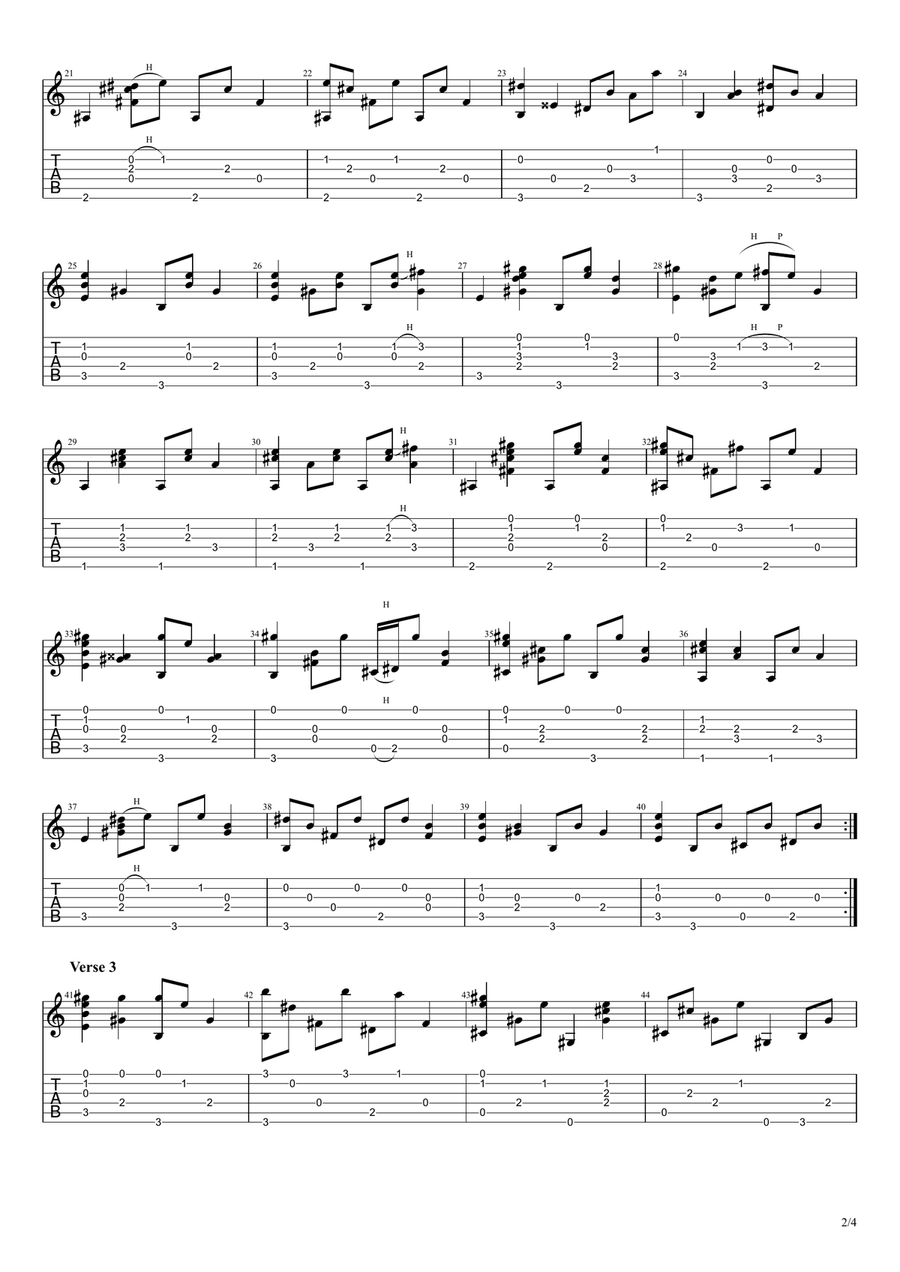 Don't Think Twice, It's All Right Acoustic Guitar scores gallery preview page 2