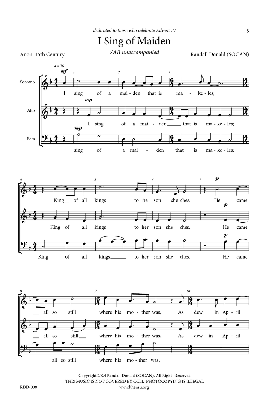 I Sing of a Maiden