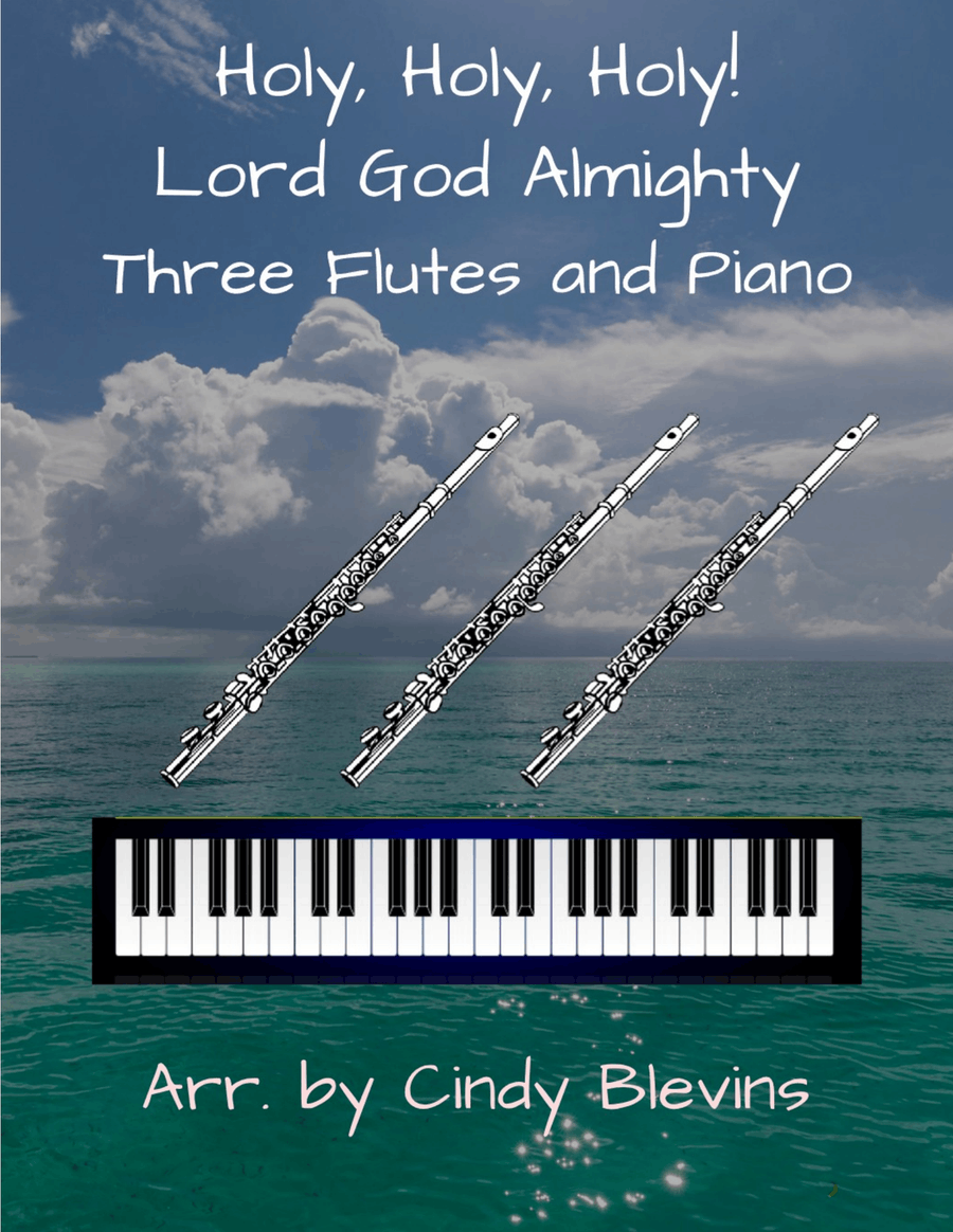Holy, Holy, Holy! Lord God Almighty, for Three Flutes and Piano Small Ensemble scores gallery preview page 1