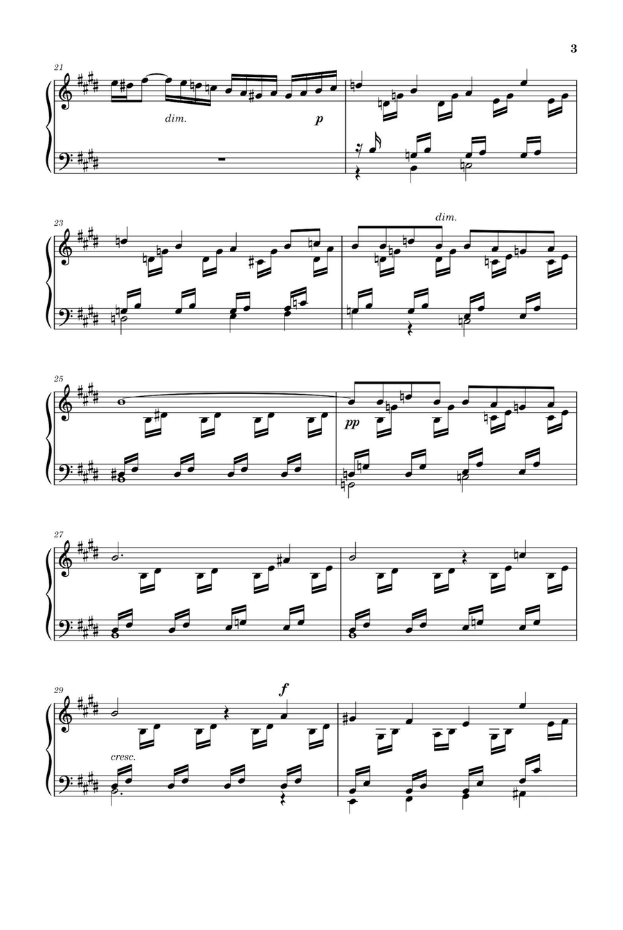 Song without words Op. 19 No. 1 - Felix Mendelssohn Piano Solo scores gallery preview page 3