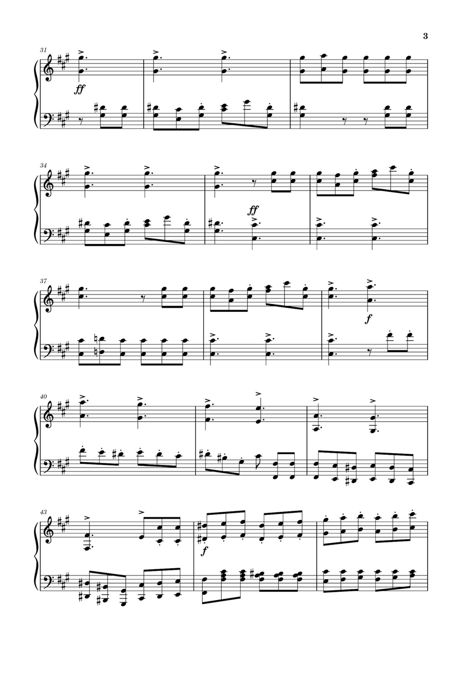 Song without words Op. 19 No. 3 - Felix Mendelssohn Piano Solo scores gallery preview page 3