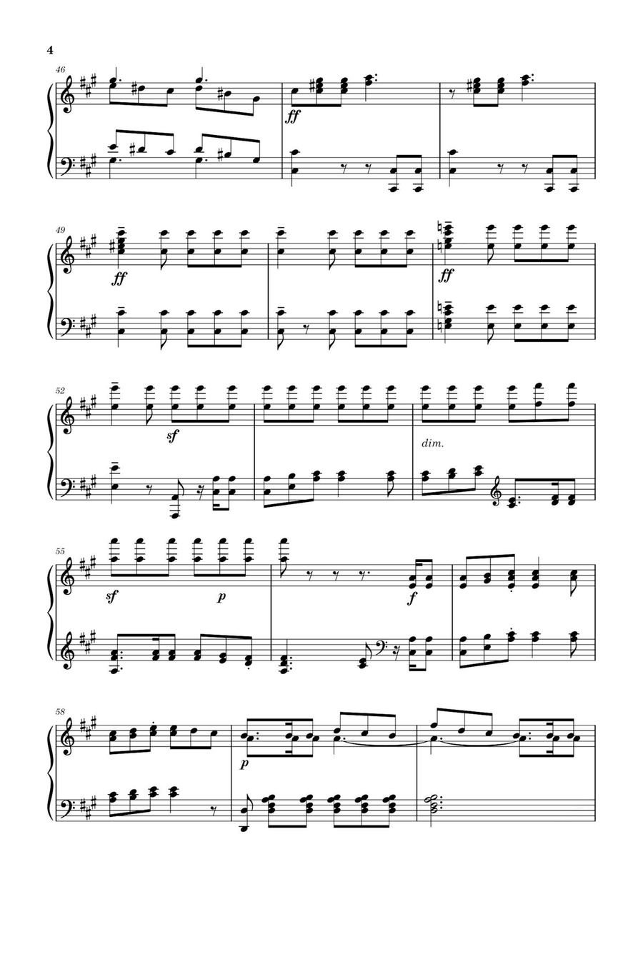 Song without words Op. 19 No. 3 - Felix Mendelssohn Piano Solo scores gallery preview page 4
