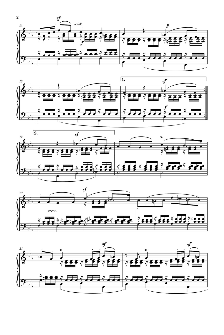 Song without words Op. 85 No. 3 - Felix Mendelssohn Piano Solo scores gallery preview page 2