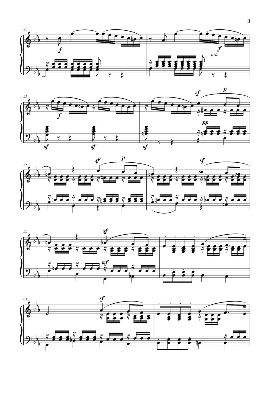 Song without words Op. 85 No. 3 - Felix Mendelssohn Piano Solo scores gallery preview page 3