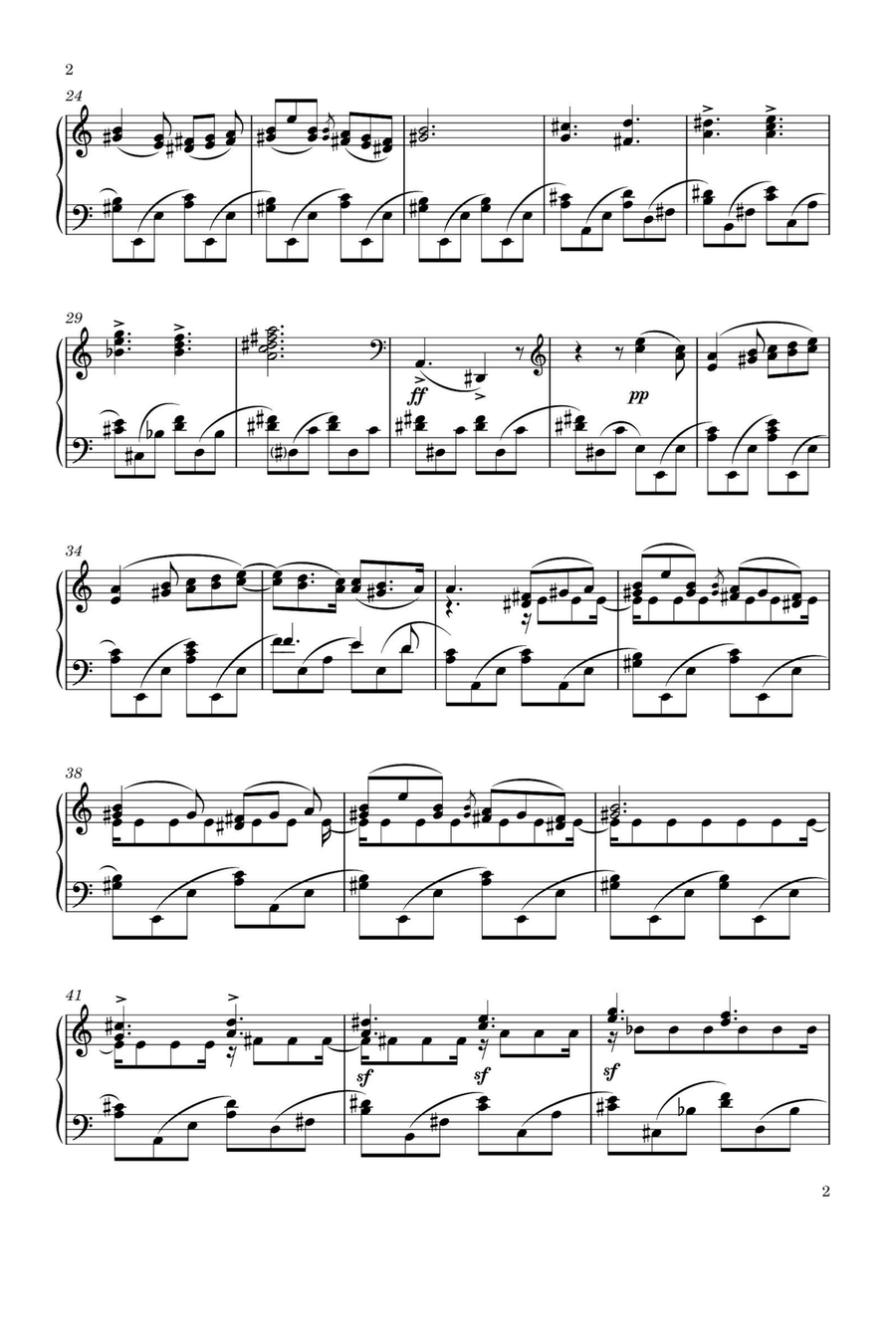 Song without words Op.62 No.5 - Felix Mendelssohn Piano Solo scores gallery preview page 2