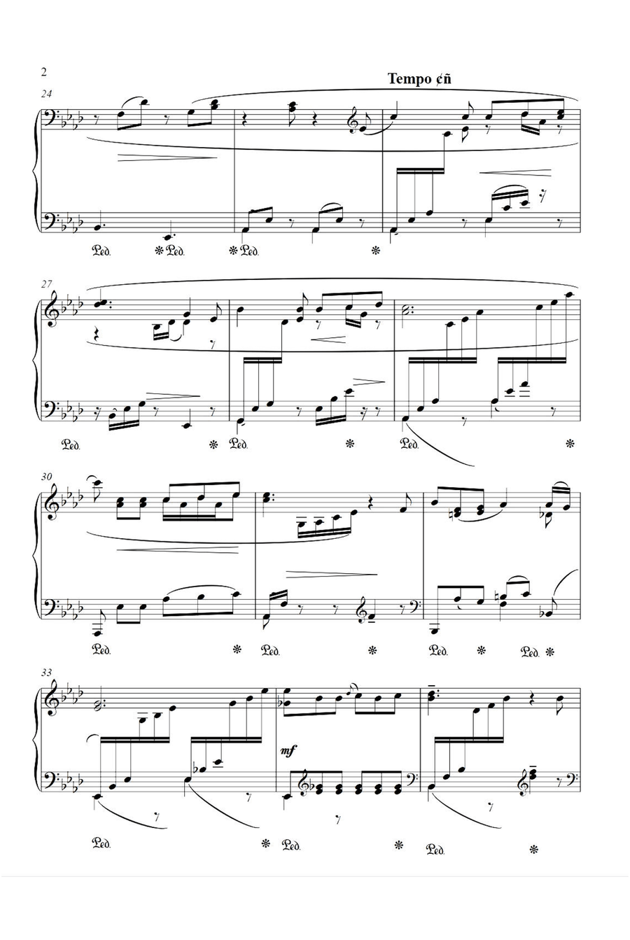 Auf Flügeln des Gesanges - Felix Mendelssohn Piano Solo scores gallery preview page 2