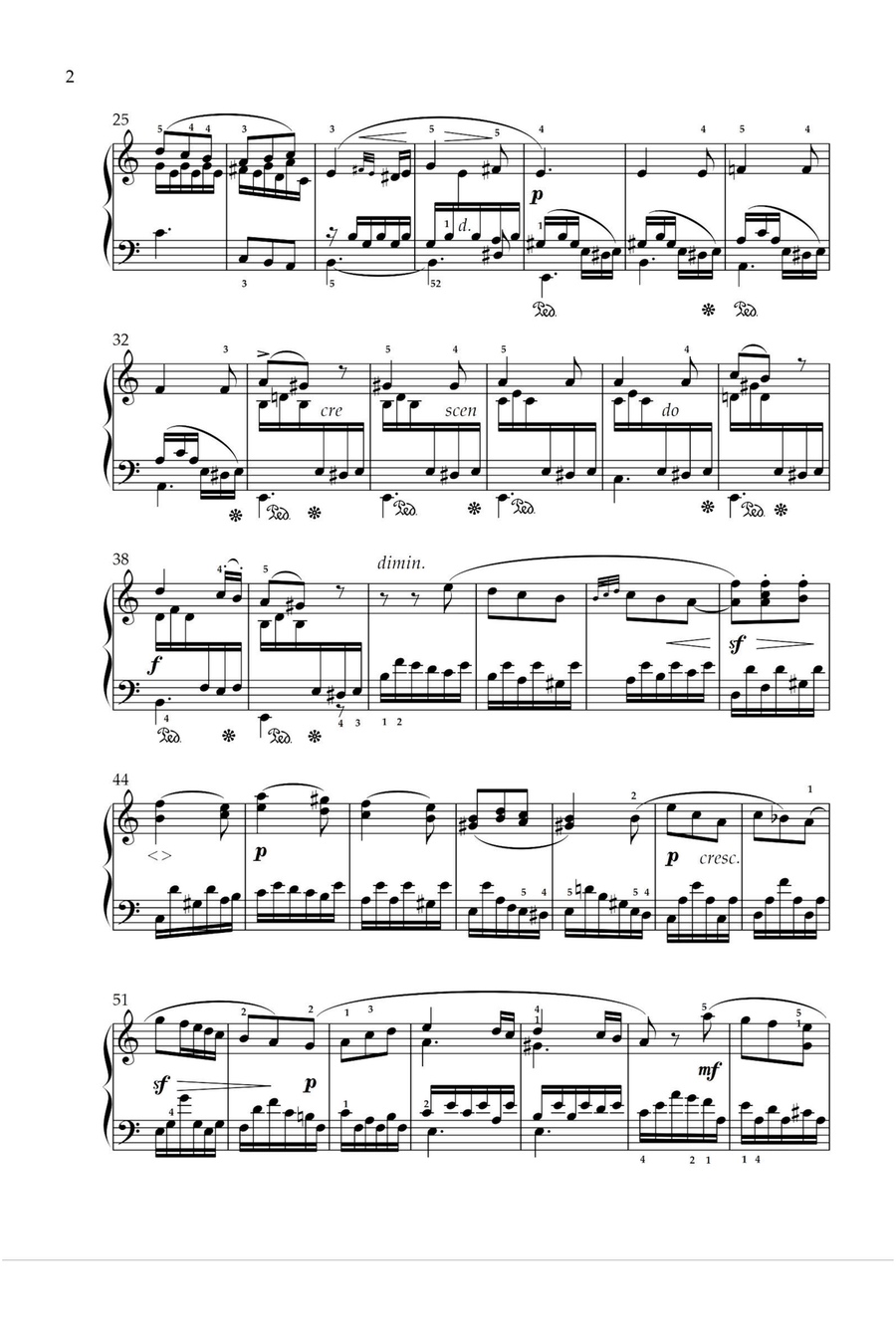 Regrets OP.19 No.2 - Felix Mendelssohn Piano Solo scores gallery preview page 2