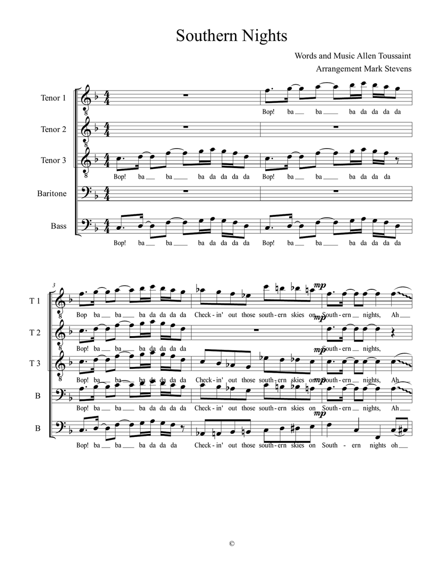 Southern Nights Southern Nights Choir scores gallery preview page 2