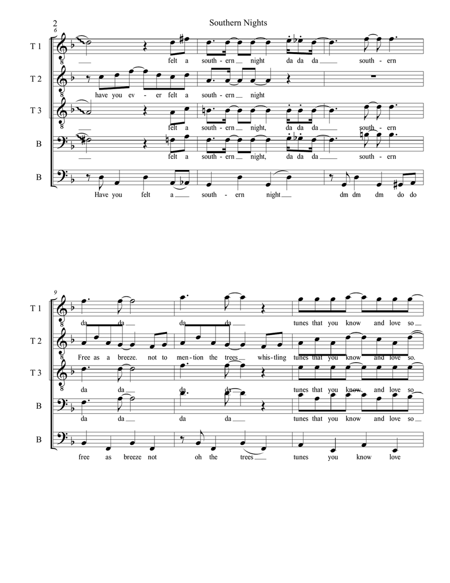 Southern Nights Southern Nights Choir scores gallery preview page 3